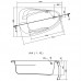 Ванна акрил. JOANNA NEW 140х90, ліва+НІЖКИ ТИП 1